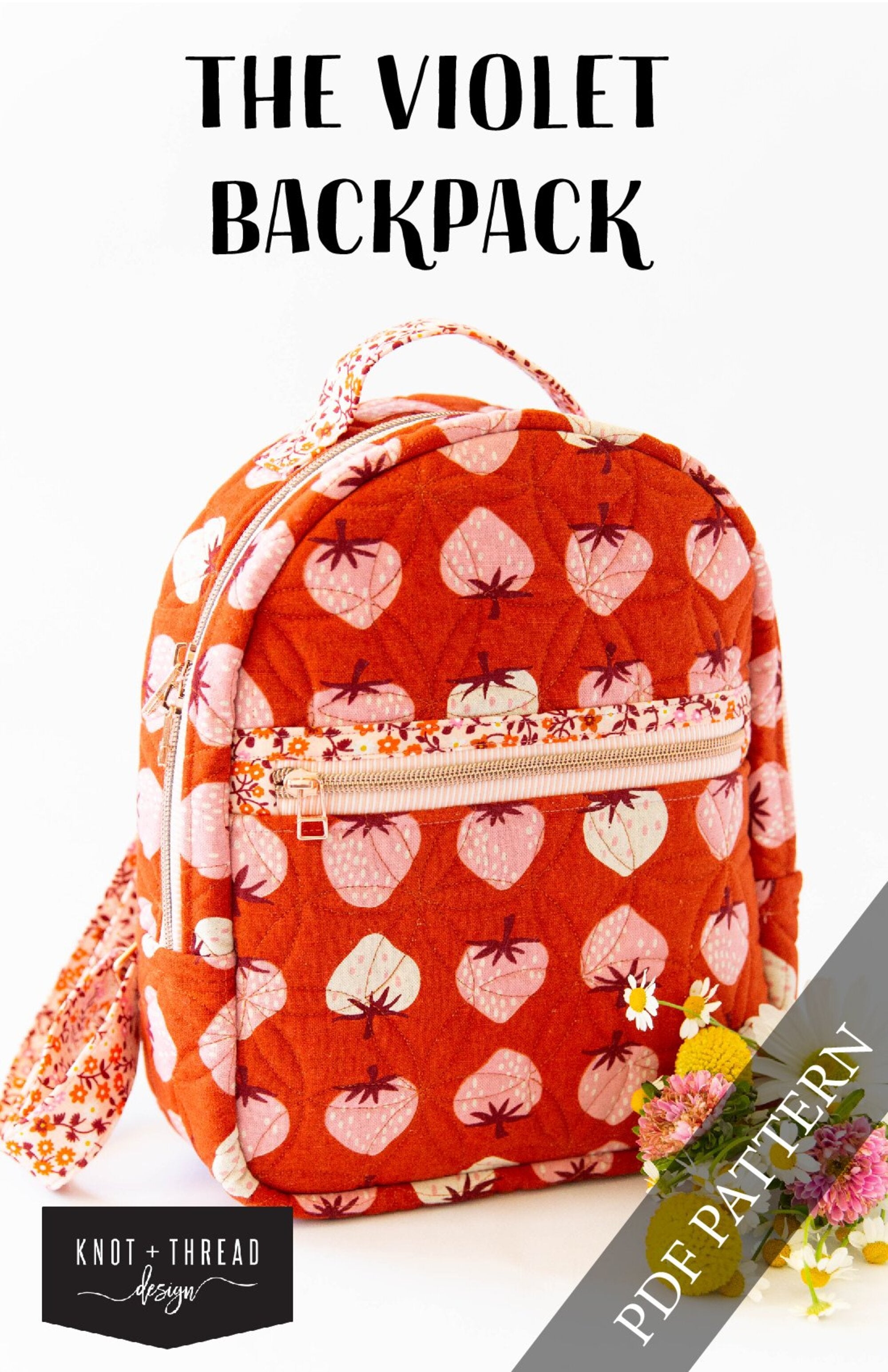cute mini tie diy backpacks The Violet Backpack (PDF Pattern) – Knot and Thread Design