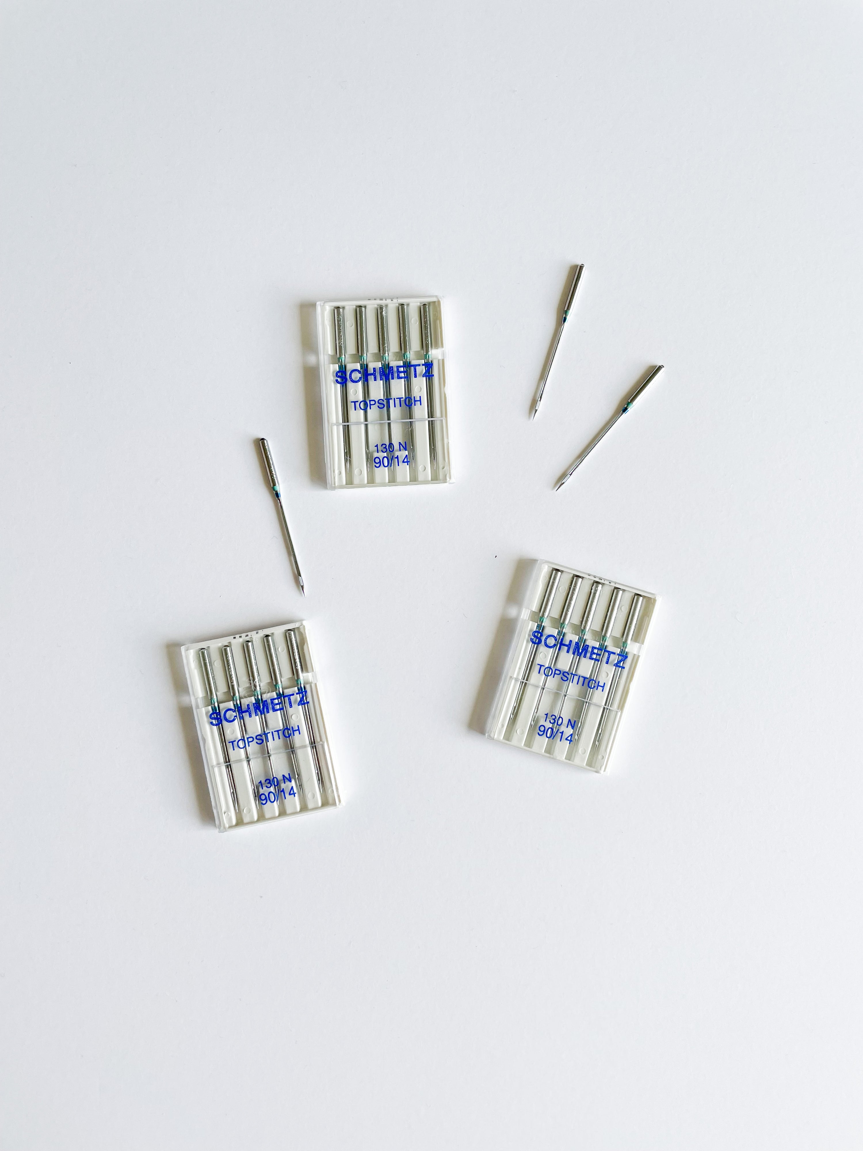 Schmetz Topstitch Machine Needles - Size 90/14, 5-Pack For Heavy Threads & Decorative Stitching
