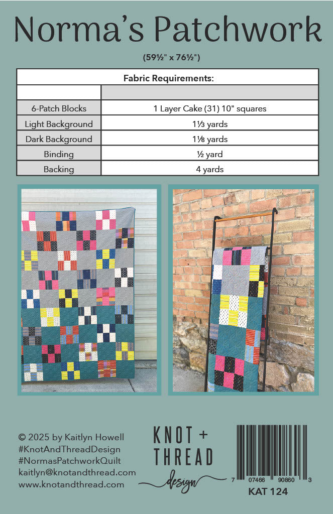 Norma's Patchwork (PDF Pattern) – Knot and Thread Design