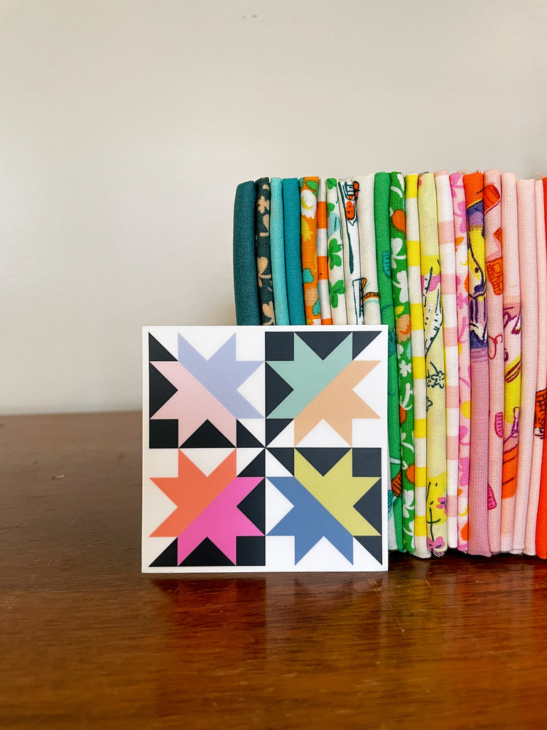 Pinwheel Star Sticker – Knot and Thread Design