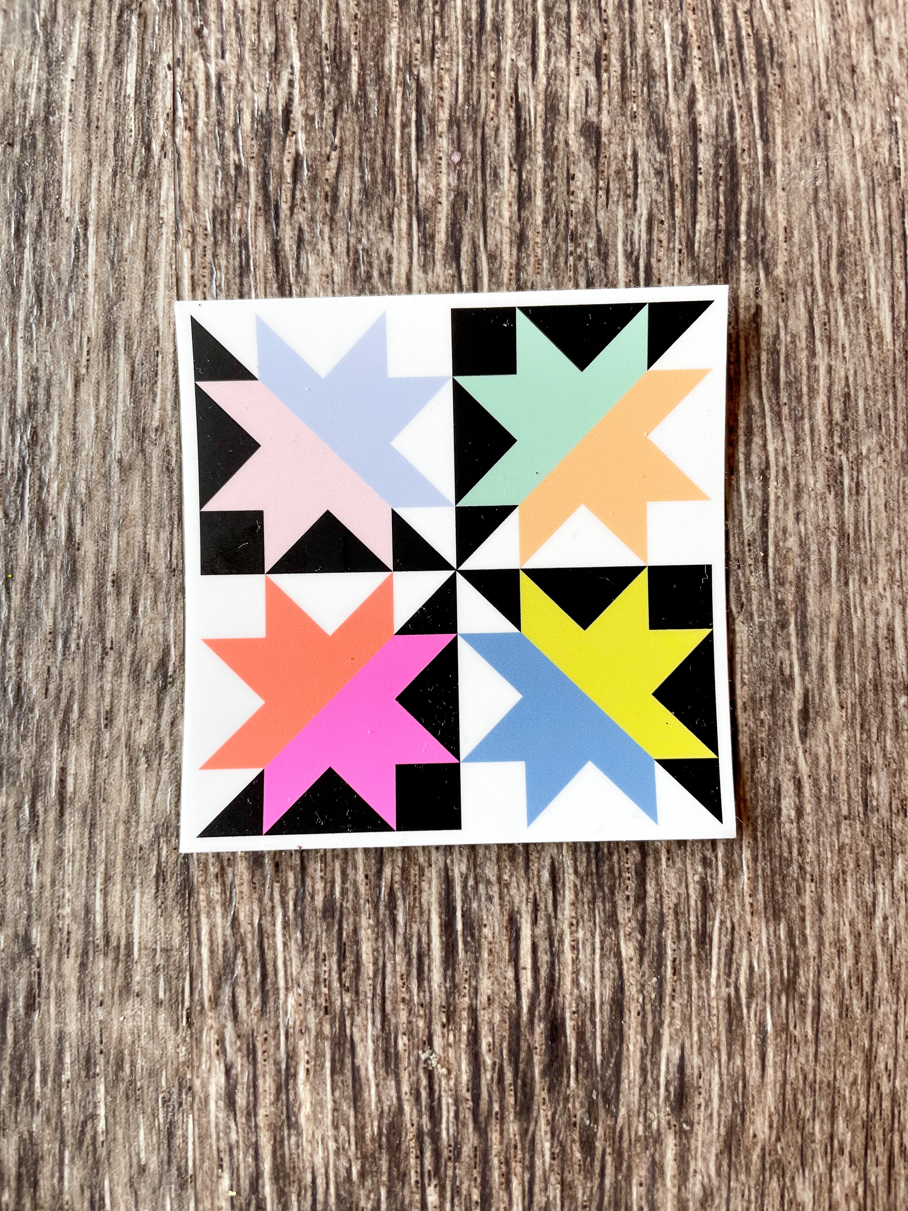 Pinwheel Star Sticker – Knot and Thread Design