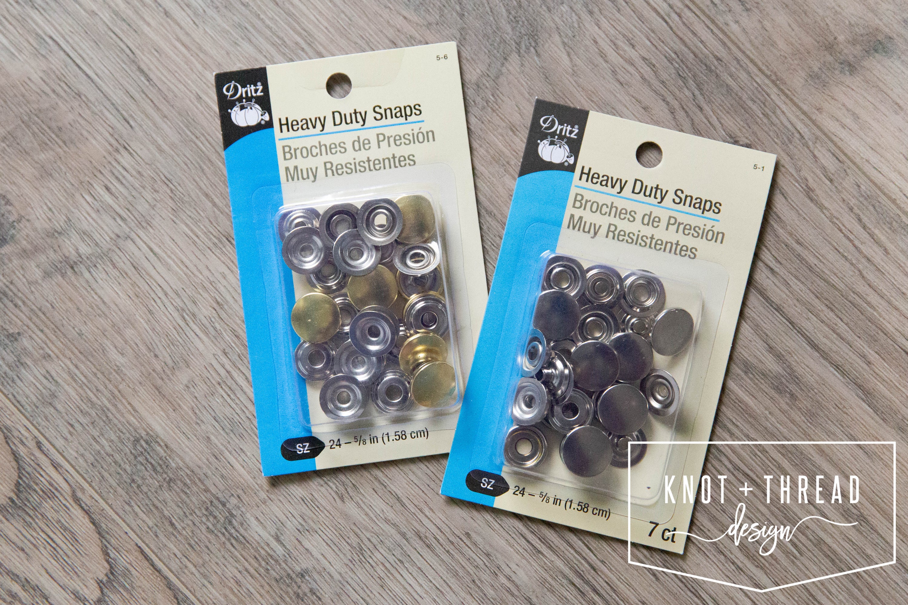 Heavy Duty Snaps 5/8'' (7ct) – Knot and Thread Design